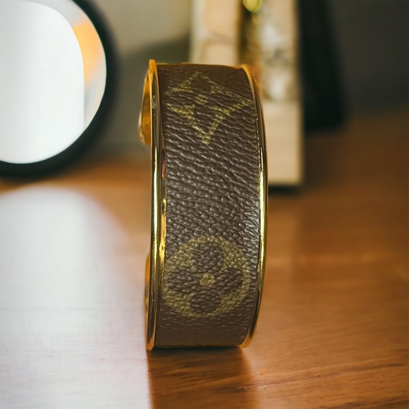Upcycled Designer Cuff Bracelet - Picture 3 of 8